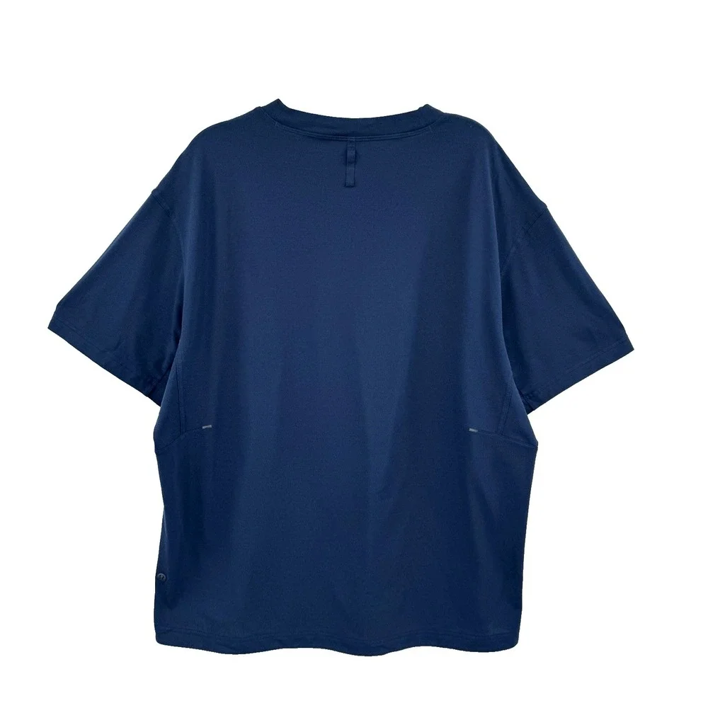Lululemon Relaxed Fit Mineral Blue Short‎ Sleeve Activewear Shirt XXL